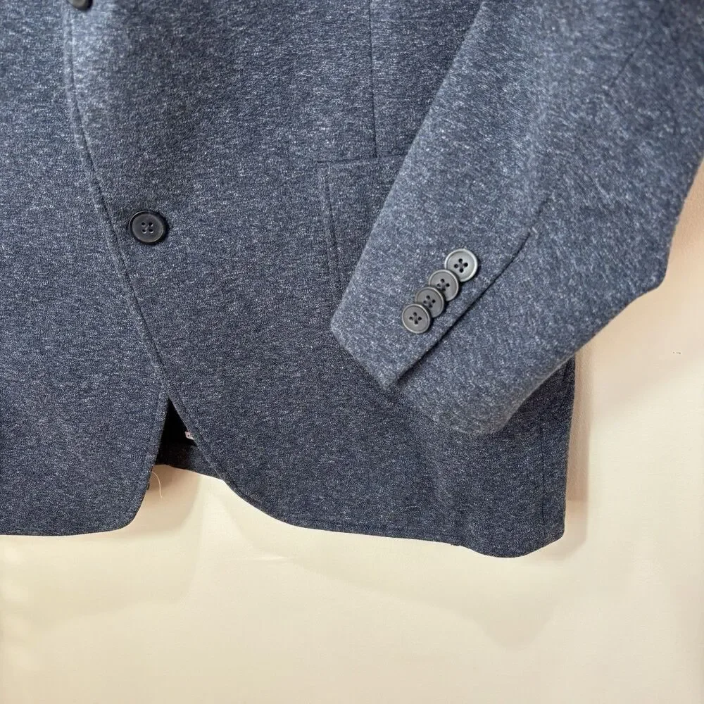 Artefact Mens Unstructured Knit Blazer XL Sportcoat Navy Blue Preppy Corporate